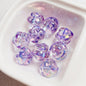 Spiral Acrylic Beads 17mm Transparent Pastel Colors 10pcs 9