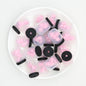 3D Halloween Ghost Silicone Focal Beads Pink White 20pcs 6