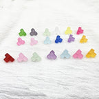 Matte Square Acrylic Beads 10-12mm Tetris Shape Mixed Colors 50pcs 2