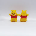 Silicone 3D Focal Beads Winnie The Pooh Shy Hug Front View 20pcs