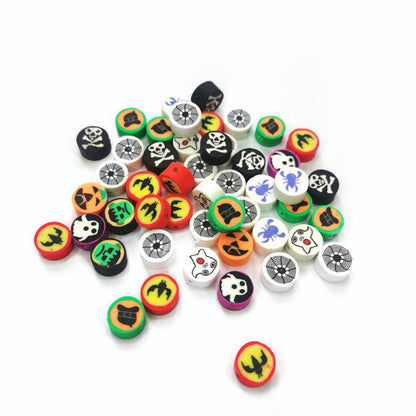 Animal and Plant Series Flat Clay Beads Colorful Polymer 100pcs 24
