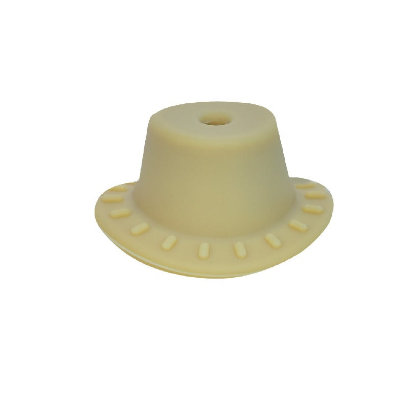Silicone Focal Beads Cowboy Hat Embossed Brim Matte Colors 20pcs 11