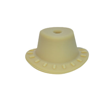 Silicone Focal Beads Cowboy Hat Embossed Brim Matte Colors 20pcs 11