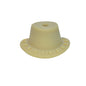 Silicone Focal Beads Cowboy Hat Embossed Brim Matte Colors 20pcs 11
