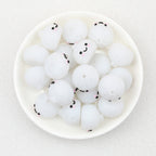 3D Cute Glitter Steamed Stuffed Bun Silicone Focal Beads 20pcs 4