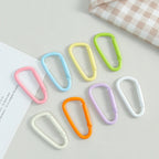 Metal D Shaped Spring Trigger Key Rings 46mm Colorful Painted 20pcs