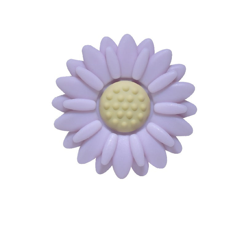 Silicone Focal Beads Daisy Sunflower Round Layout 20pcs 16