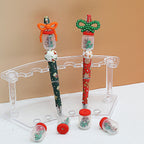 3D Christmas Glitter Bottle Silicone Focal Beads 20pcs