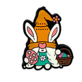 Silicone Focal Beads Easter Dwarf Rabbit Wearing Yellow Hat 1pcs