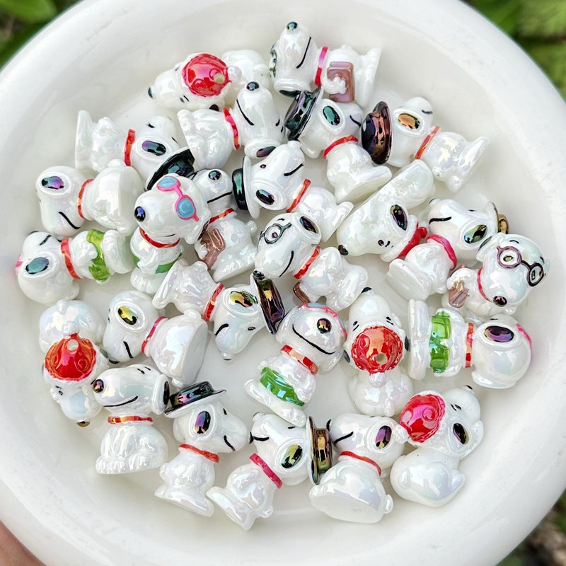 Cartoon Character Resin Beads 27mm 20pcs Round Hole 1.5mm