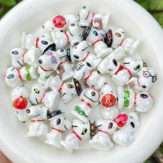 Cartoon Character Resin Beads 27mm 20pcs Round Hole 1.5mm