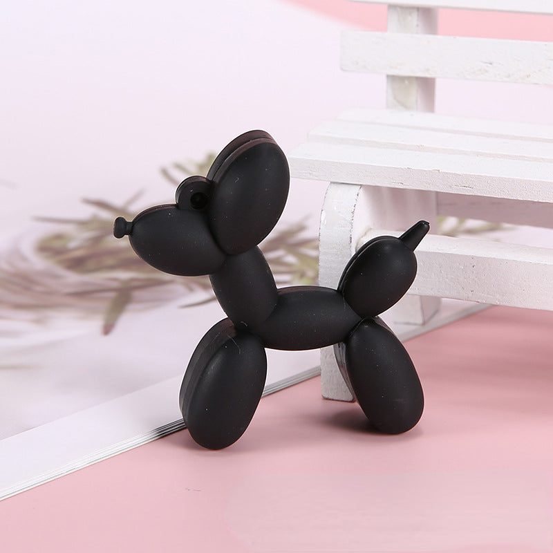 PVC Bubble Dog Keychain Cute Pastel Colors Playful Design 6