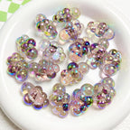 UV Finish Cloud Acrylic Beads 22x32mm Transparent Pastel 10pcs 2