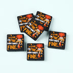 Silicone Focal Beads Anxiety Mouse I'm Fine Text Design 1 Piece 5