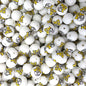 Easter 15mm Silicone Beads Yellow Red Color Egg Printed 50pcs 7
