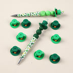 Silicone 3D Focal Beads St Patrick Day Lucky Cap With Shamrock Buckle 5