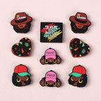 Silicone Focal Beads Black History Queen Wearing Period Hat 20pcs 5