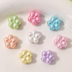 Pearl Shine Acrylic Plum Blossom Flower Beads 12mm 130pcs 3