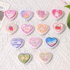 Insta-Style Pattern Lace Heart Shaped Resin Beads 25mm 10pcs 2