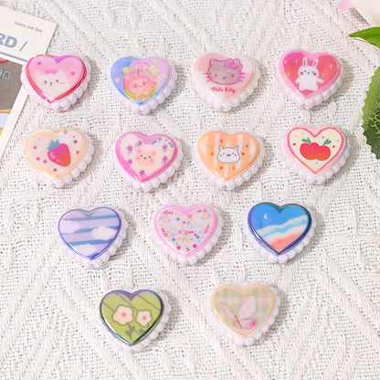 Insta-Style Pattern Lace Heart Shaped Resin Beads 25mm 10pcs 2