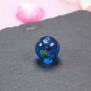 Vintage Phoenix Eye Lampwork Glass Beads 20mm Round 10pcs 5