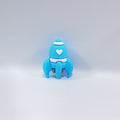 Silicone 3D Focal Beads Color Love Rocket Heart Detail 20pcs 2