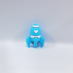 Silicone 3D Focal Beads Color Love Rocket Heart Detail 20pcs 2