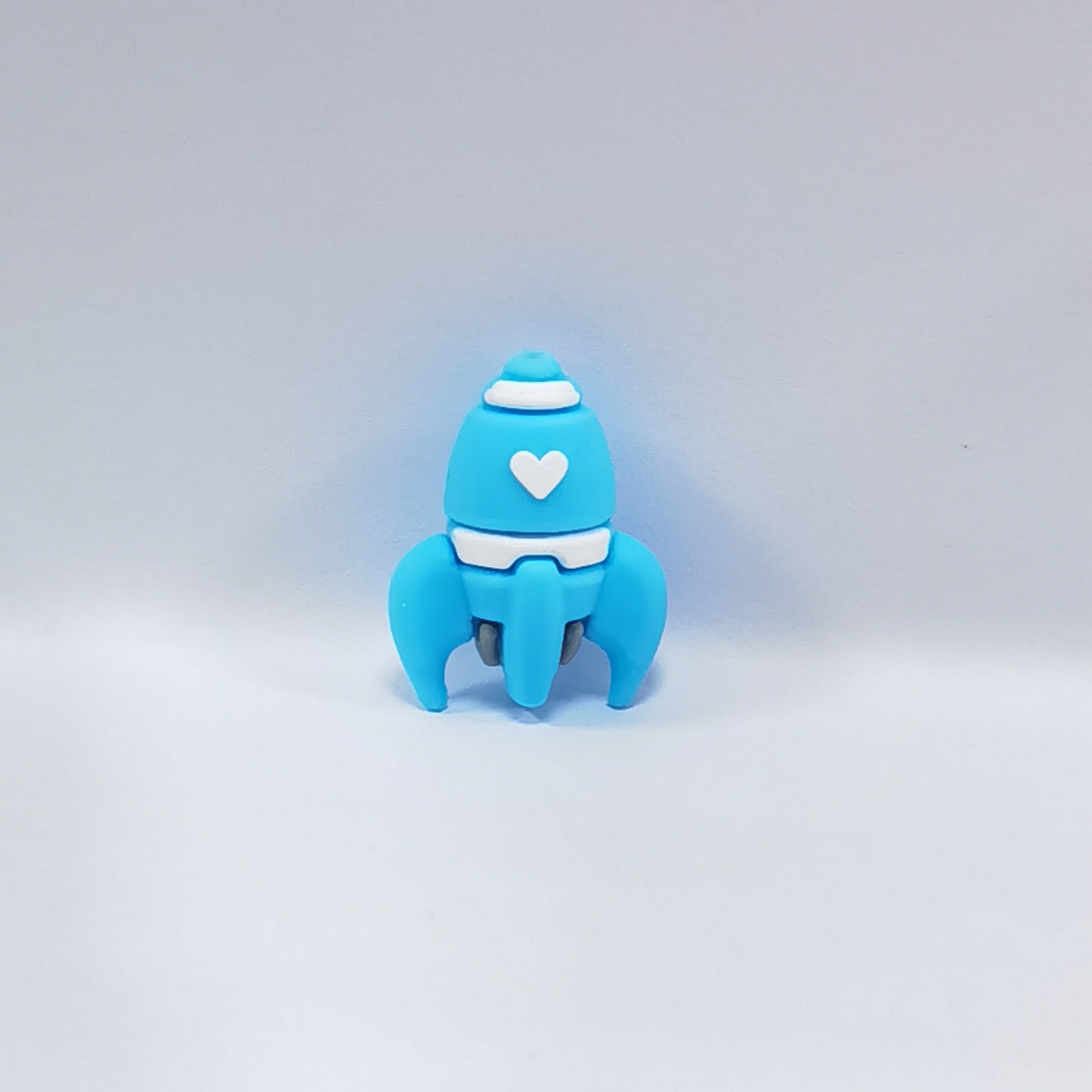 Silicone 3D Focal Beads Color Love Rocket Heart Detail 20pcs 2