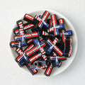 American Flag Cross Independence Day Silicone Focal Beads 20pcs