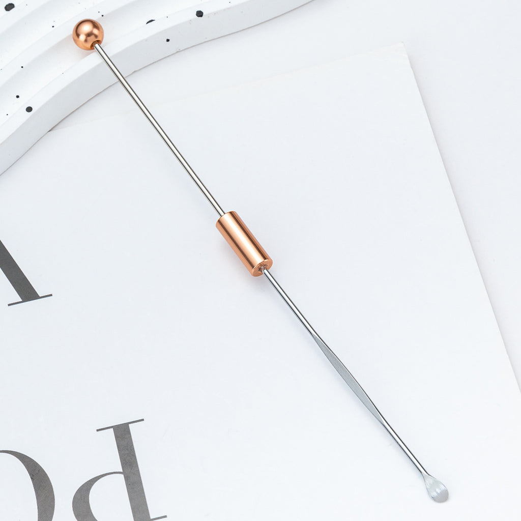 Beadable Metal Ear Picks Plated Finish