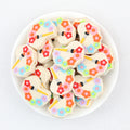 Flower Color Palette Silicone Focal Beads 20Pcs  2