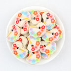 Flower Color Palette Silicone Focal Beads 20Pcs  2