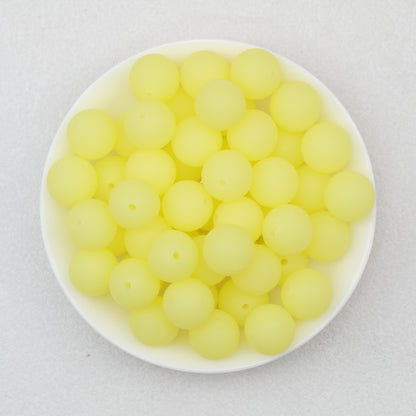 Glow in the Dark 15mm Round Silicone Beads 50pcs 5