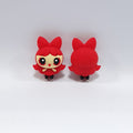 Silicone 3D Focal Beads Flying Girl Police Officer Bunny Ears Red 20pcs