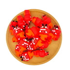 Silicone 3D Focal Beads Red Cardinal Wings Black Mask 2