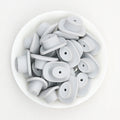 Western Style Silicone Cowboy Hat Focal Beads 20pcs - Gray