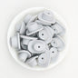 Western Style Silicone Cowboy Hat Focal Beads 20pcs - Gray