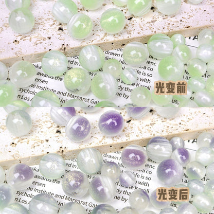 Iridescent Cat Eye Round Resin Beads 10 12 16mm 50pcs 12