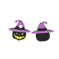 Silicone 3D Focal Beads Halloween Pumpkin Witch Hat Glow Face 20pcs