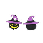 Silicone 3D Focal Beads Halloween Pumpkin Witch Hat Glow Face 20pcs
