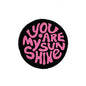 Silicone Focal Beads You Are My Sunshine Circle Badge 20pcs 2
