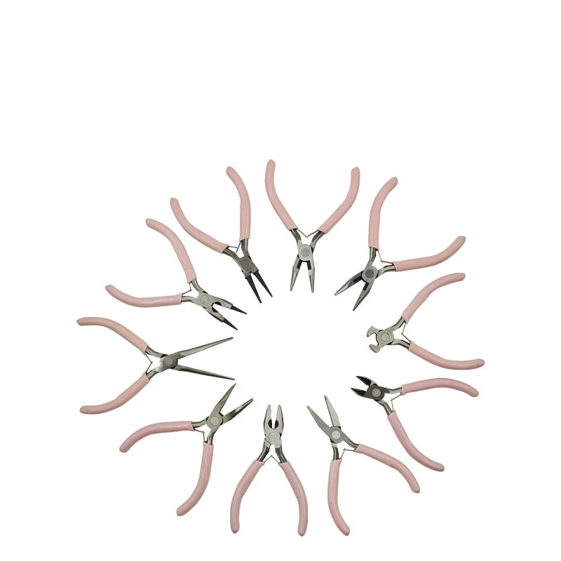 Jewelry Pliers High Carbon Steel Pink Handles 125mm 1pc 4