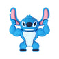 Silicone 3D Focal Beads Disney Blue Stitch Pull Ears Muscle Pose 20pcs 10