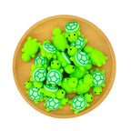 Silicone 3D Focal Beads Turtle Bright Geometric Shell 2