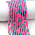 Flat Clay Beads 6mm Colorful Mixed Polymer Spacer 10strands 4