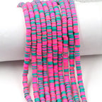 Flat Clay Beads 6mm Colorful Mixed Polymer Spacer 10strands 4