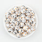 15mm Multicolor Patterned Printed Round Silicone Beads 50pcs 2