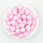 15mm Cow PPrinted Round Silicone Beads Colorful Spots 50pcs 2