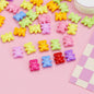 Colorful Bear Acrylic Beads 12x14mm Playful Design 20pcs