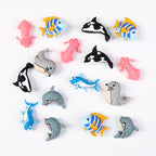 Silicone 3D Focal Beads Ocean Animals Aquatic Postures 20pcs 8